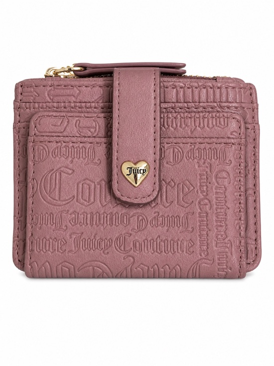Juicy Couture Handbags - CLEARANCE Juicy Couture Pink Embossed Logo Wallet Heart Snap Bifold